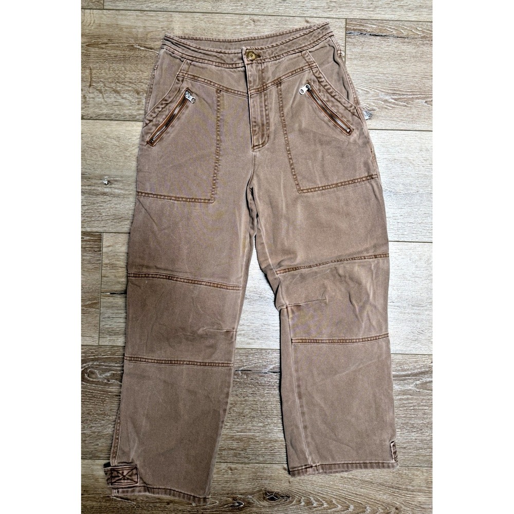 Free People We The Free Utility Pants Women's 6 Faded Brown High Rise Boho